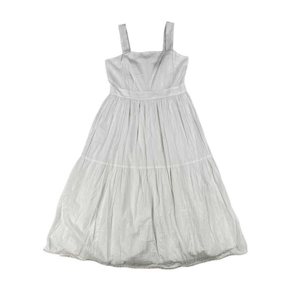 Ann Taylor - Fit and Flare Maxi Dress in White